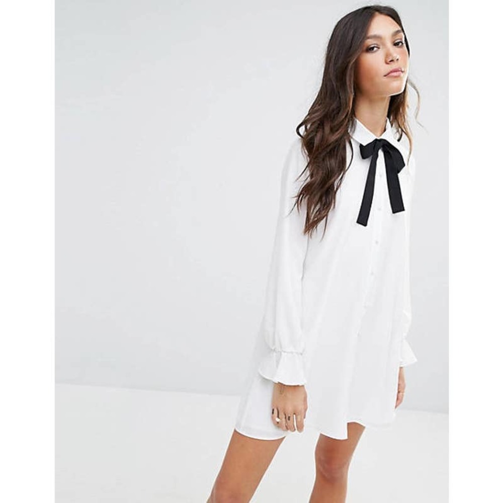 Tularosa Size M Ivory Long Sleeve Shirt Shea Dress